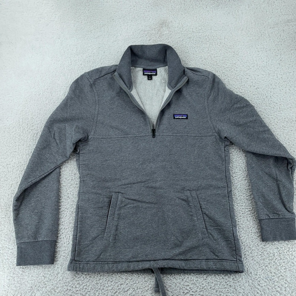 Patagonia Mahnya Fleece Pullover Men's Small‎ Gray Kangaroo 1/4 Zip STY26380